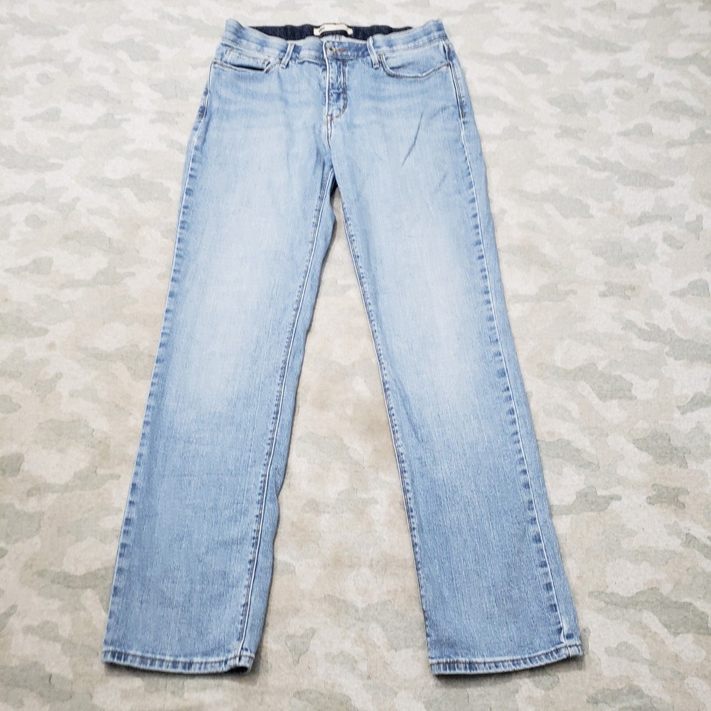 Levis 525 Jean Women 10 Blue Stretch Straight Leg Denim Light Wash Perfect Waist